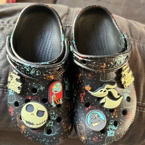 CROCS Black Halloween Themed Clogs
